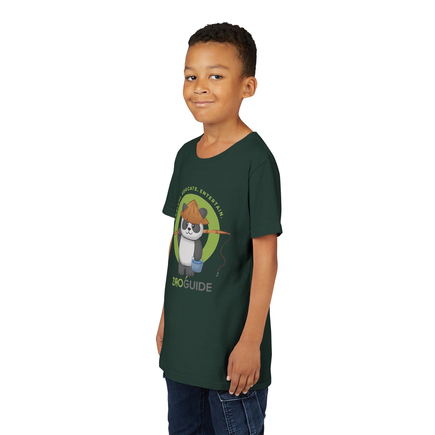 Fishing Giant Panda in Zoo Guide™ Waypoint Icon Youth Tee Shirt by Zoo Guide™