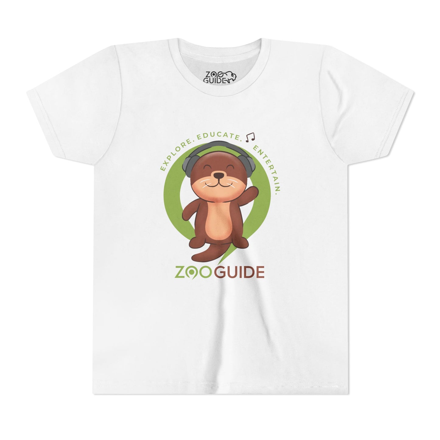 Asian Small Clawed Otter Jammin' in Zoo Guide™ Waypoint Icon Youth Tee Shirt by Zoo Guide™