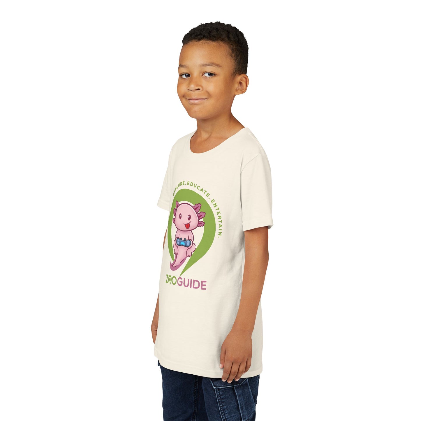 Axolotl Gaming in Zoo Guide™ Waypoint Icon Youth Tee Shirt by Zoo Guide™