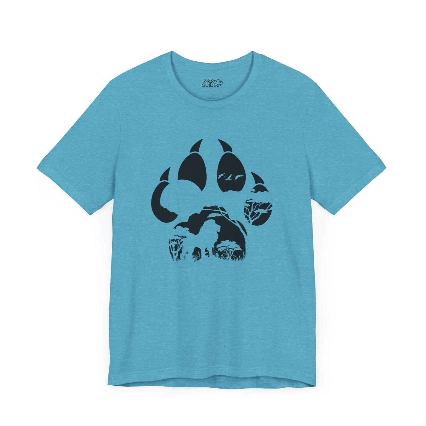 African Lion Print Adult Unisex Tee Shirt by Zoo Guide™