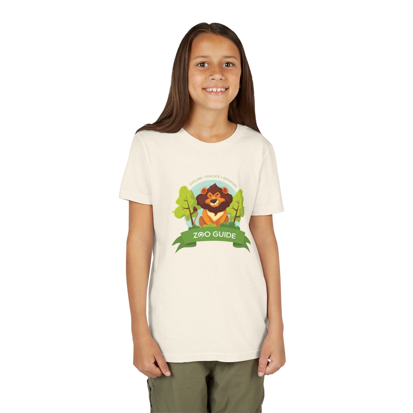 Happy Lion Short Sleeve Youth Tee by Zoo Guide™