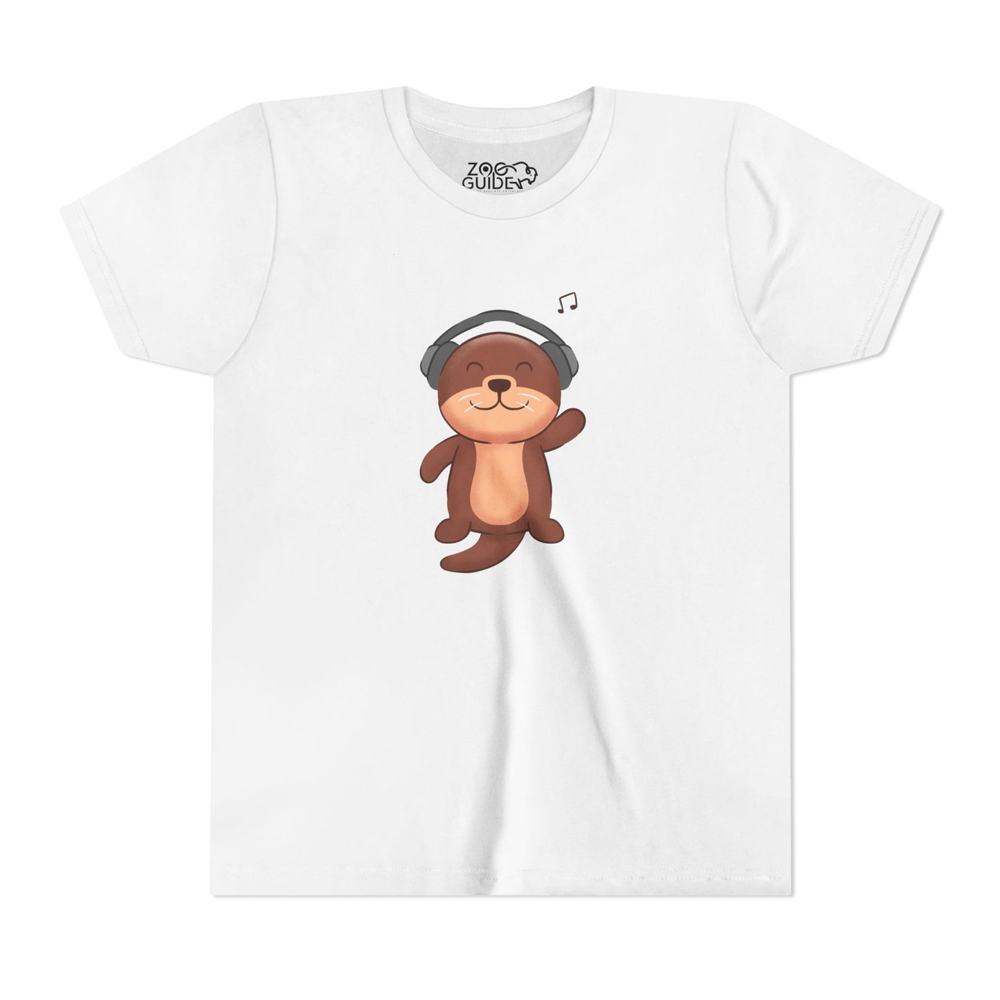 Asian Small Clawed Otter Jammin' Youth Tee Shirt by Zoo Guide™