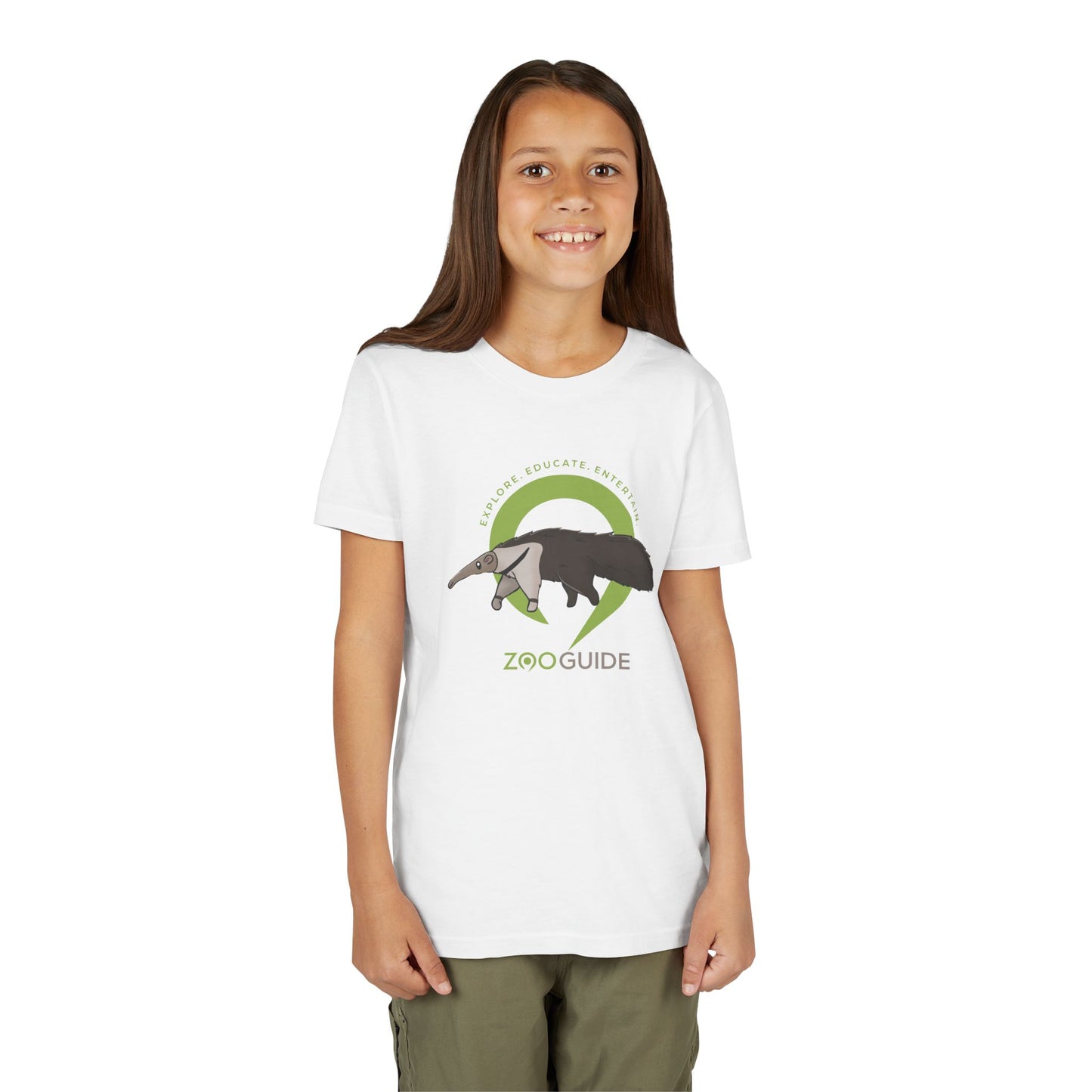 Giant Anteater in Zoo Guide™ Waypoint Icon Youth Tee Shirt by Zoo Guide™