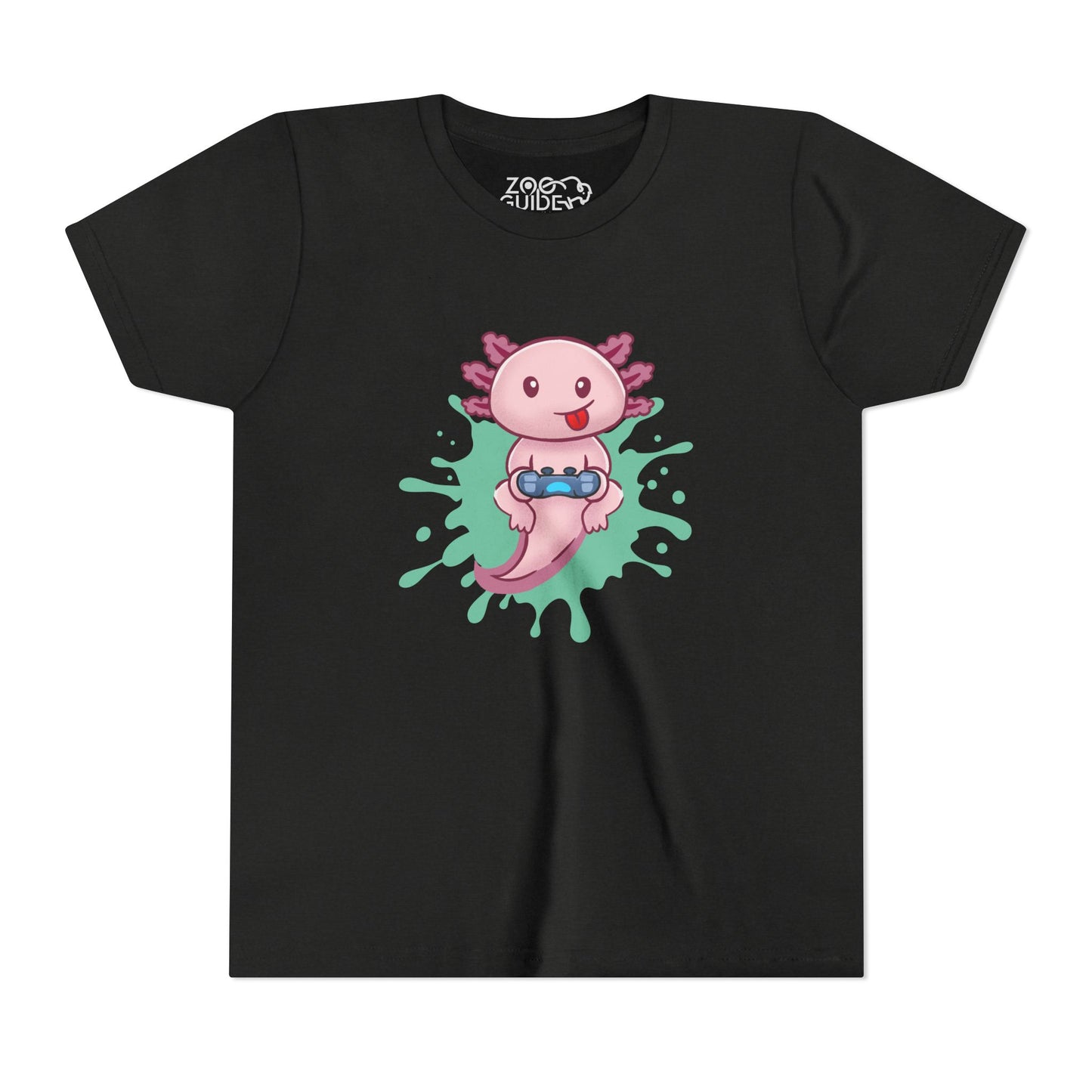 Axolotl Gaming Color Splash Youth Tee Shirt by Zoo Guide™