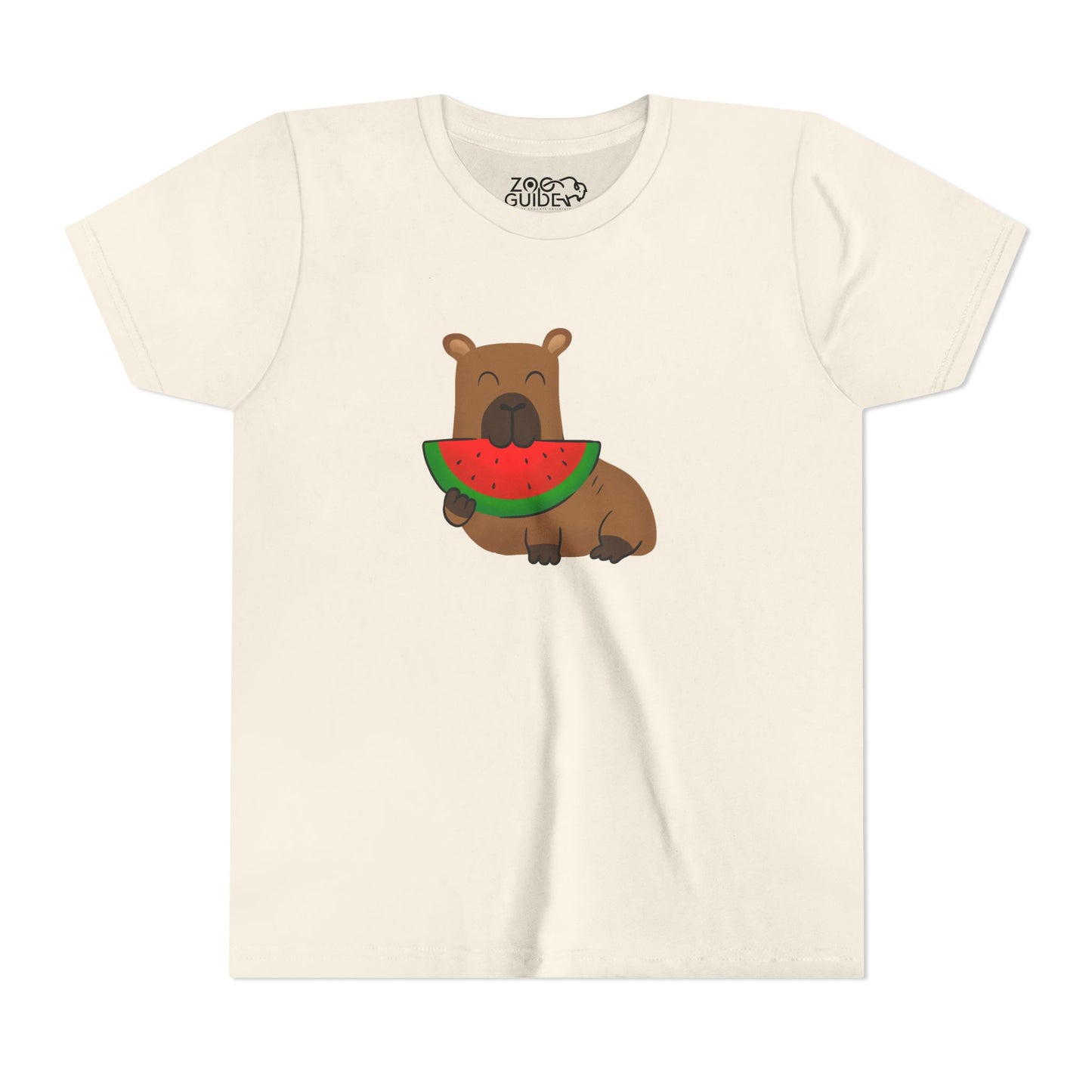 Capybara Eating Youth Tee Shirt by Zoo Guide™