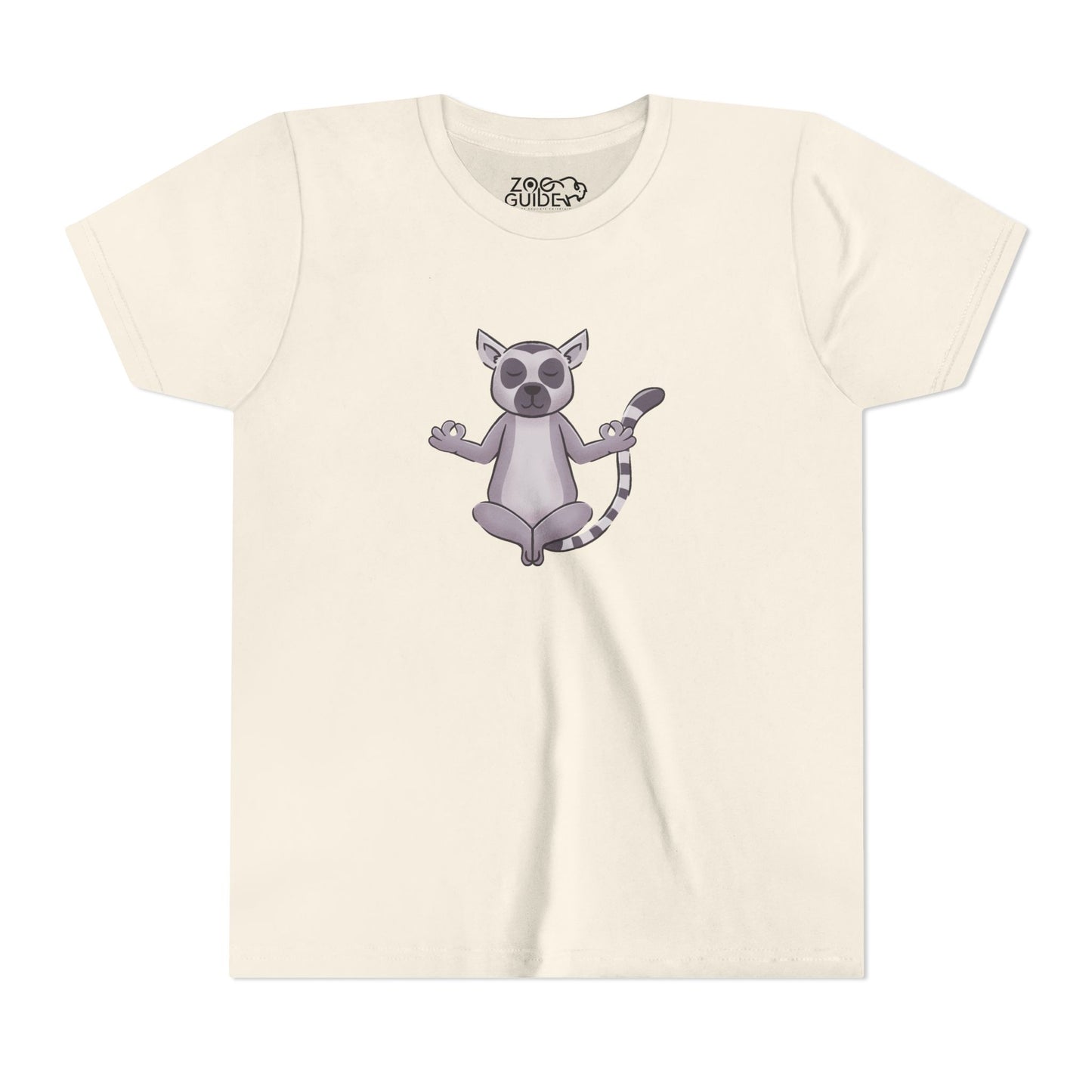 Ring-tailed Lemur Meditating Youth Tee Shirt by Zoo Guide™