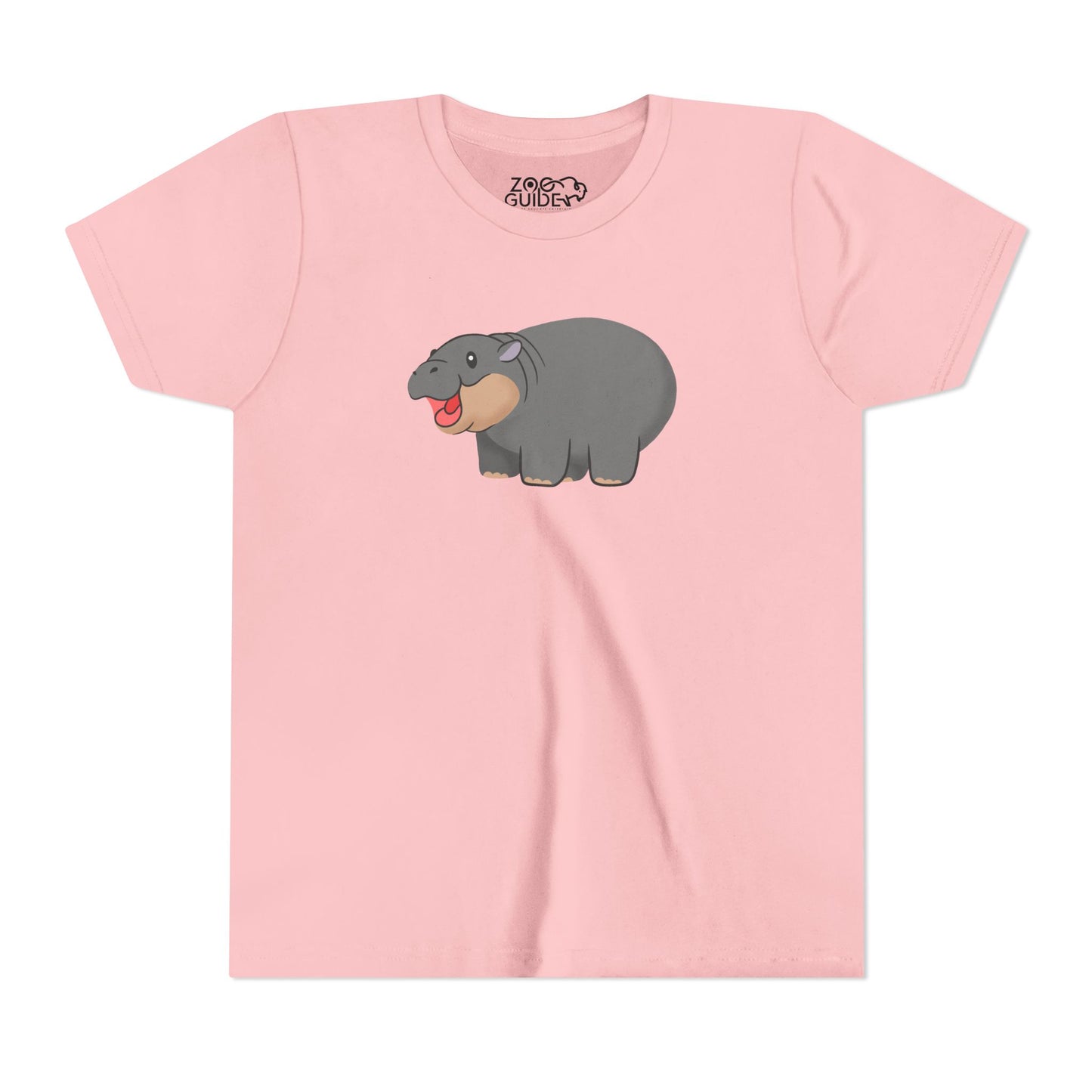 Pygmy Hippo Open Mouth Youth Tee Shirt by Zoo Guide™
