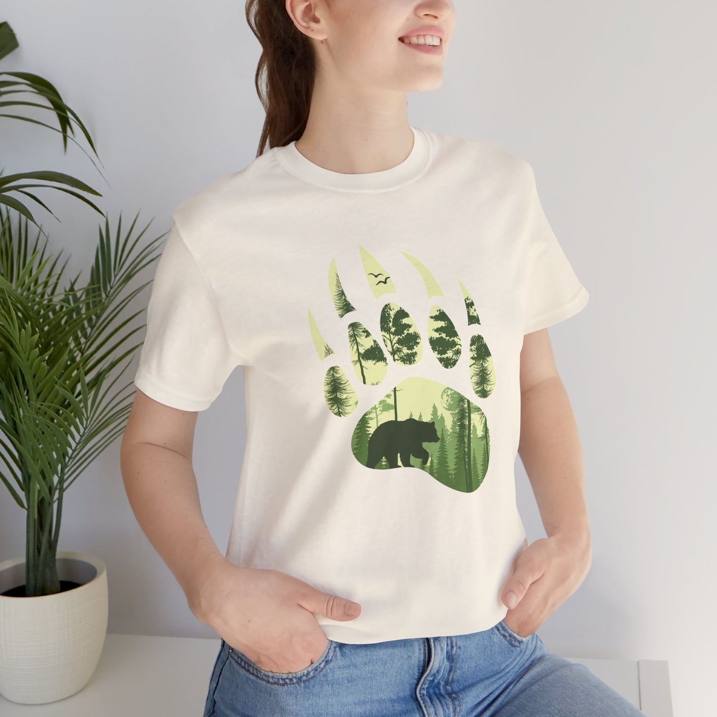 Bear Print Adult Unisex Tee Shirt by Zoo Guide™