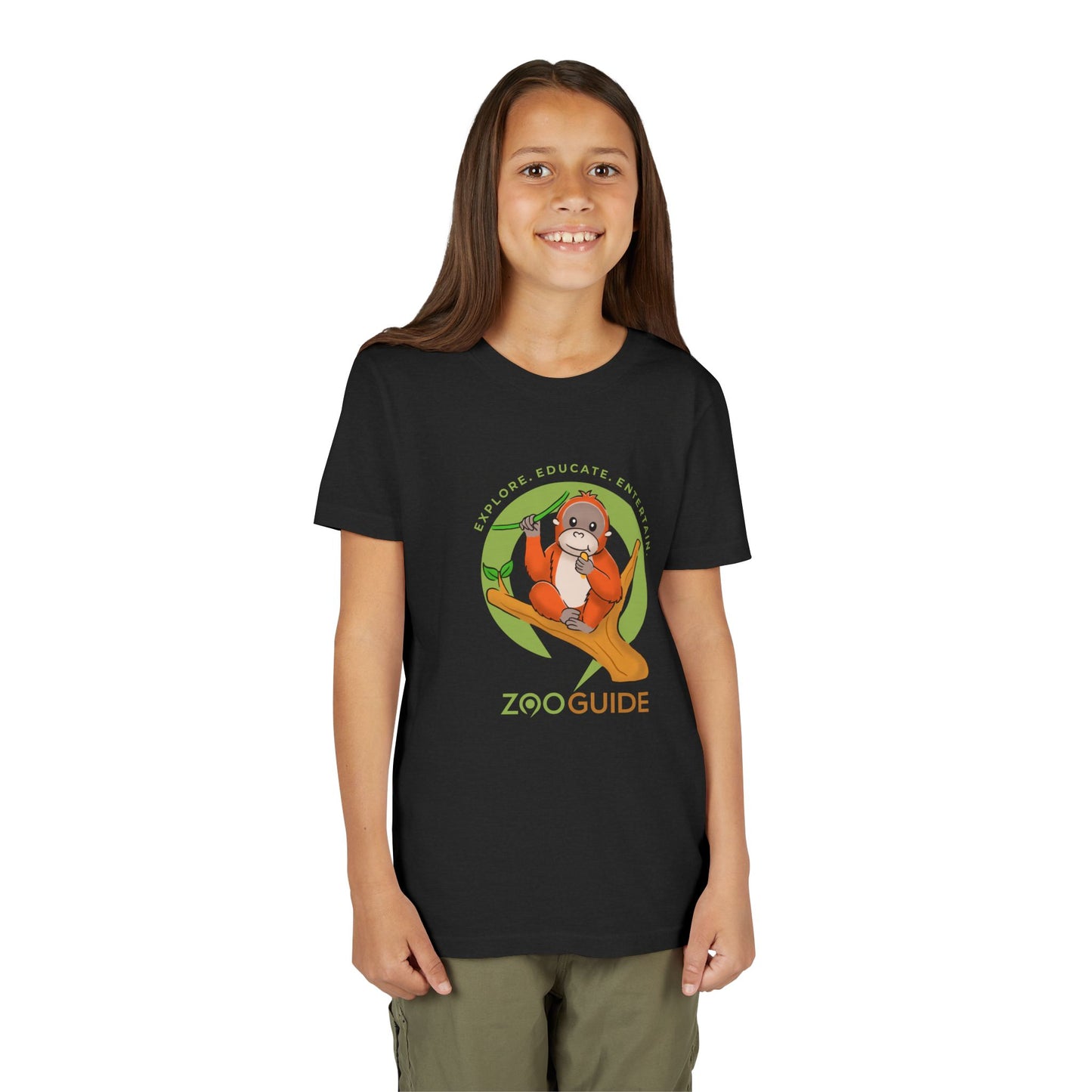 Orangutan in Zoo Guide™ Waypoint Icon Youth Tee Shirt by Zoo Guide™