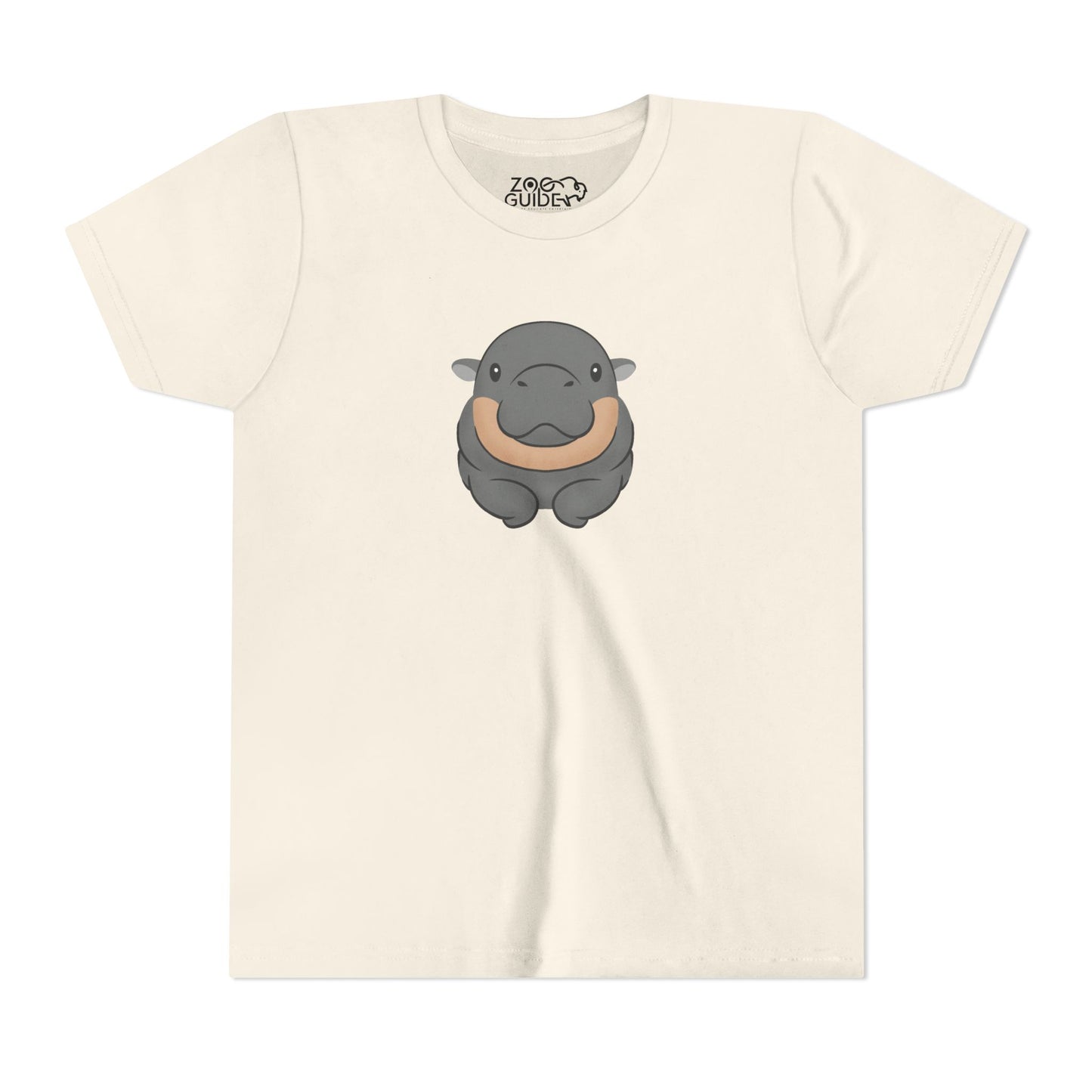 Pygmy Hippo Laying Down Youth Tee Shirt by Zoo Guide™