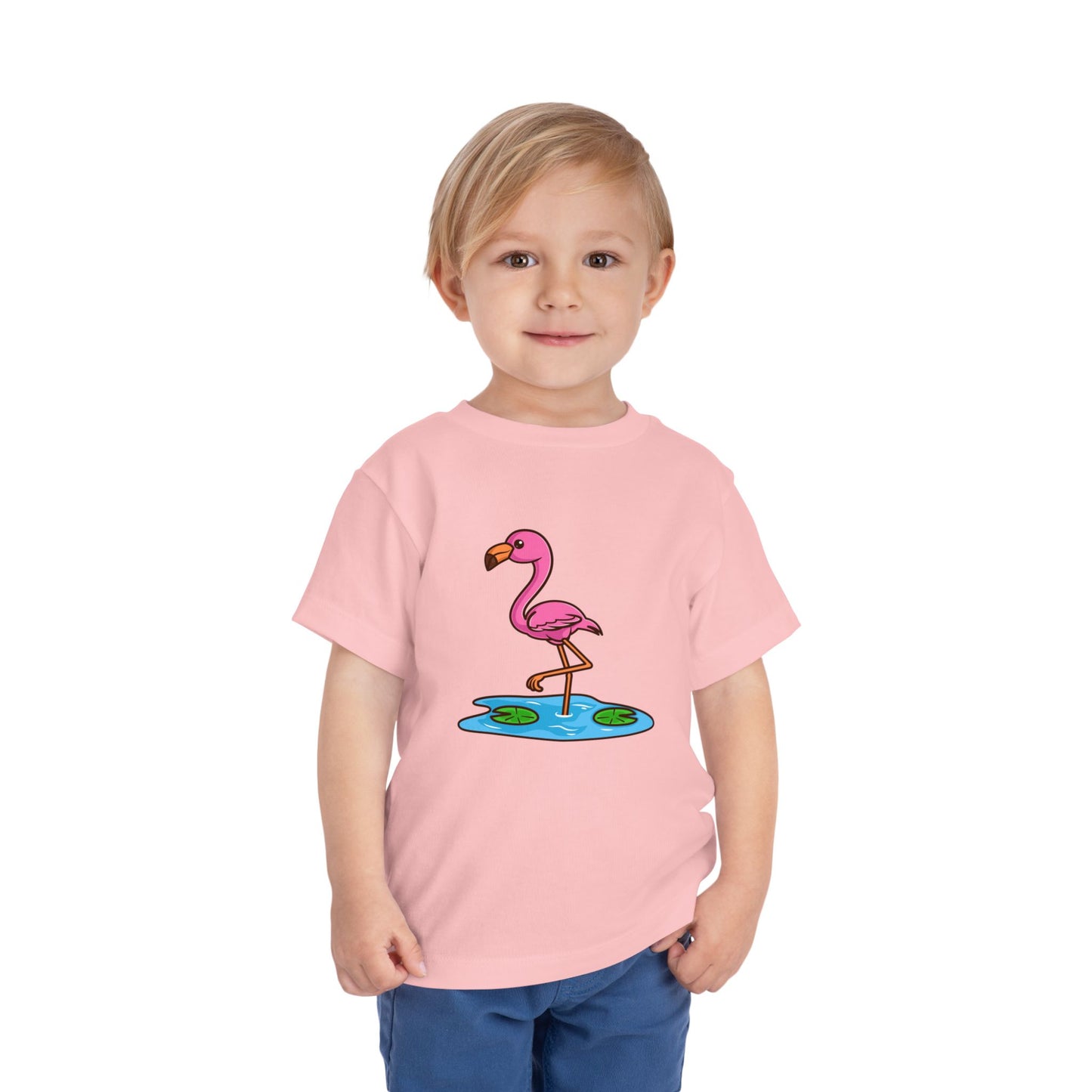 Flamingo Kawaii Style Toddler Tee Shirt by Zoo Guide™
