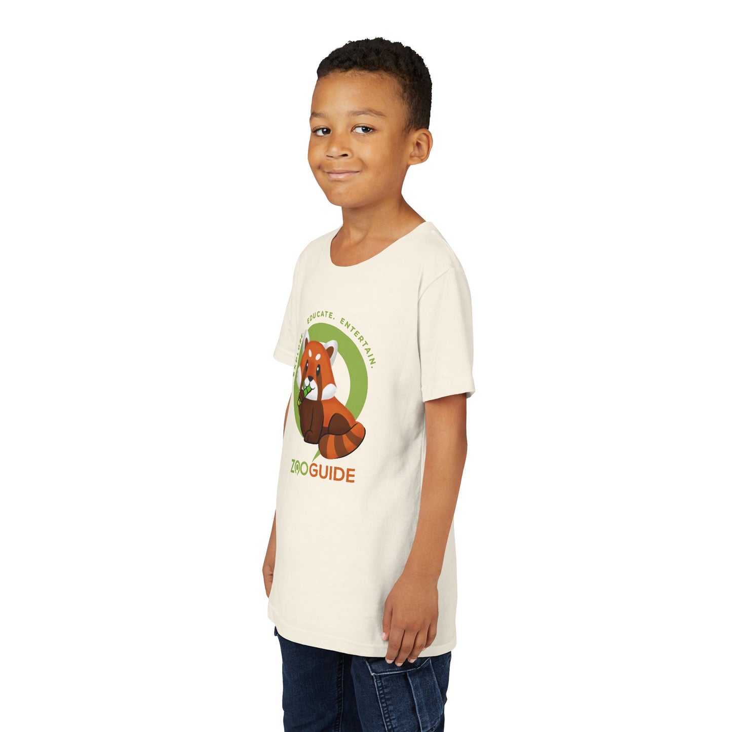 Red Panda Eating Bamboo in Zoo Guide™ Waypoint Icon Youth Tee Shirt by Zoo Guide™
