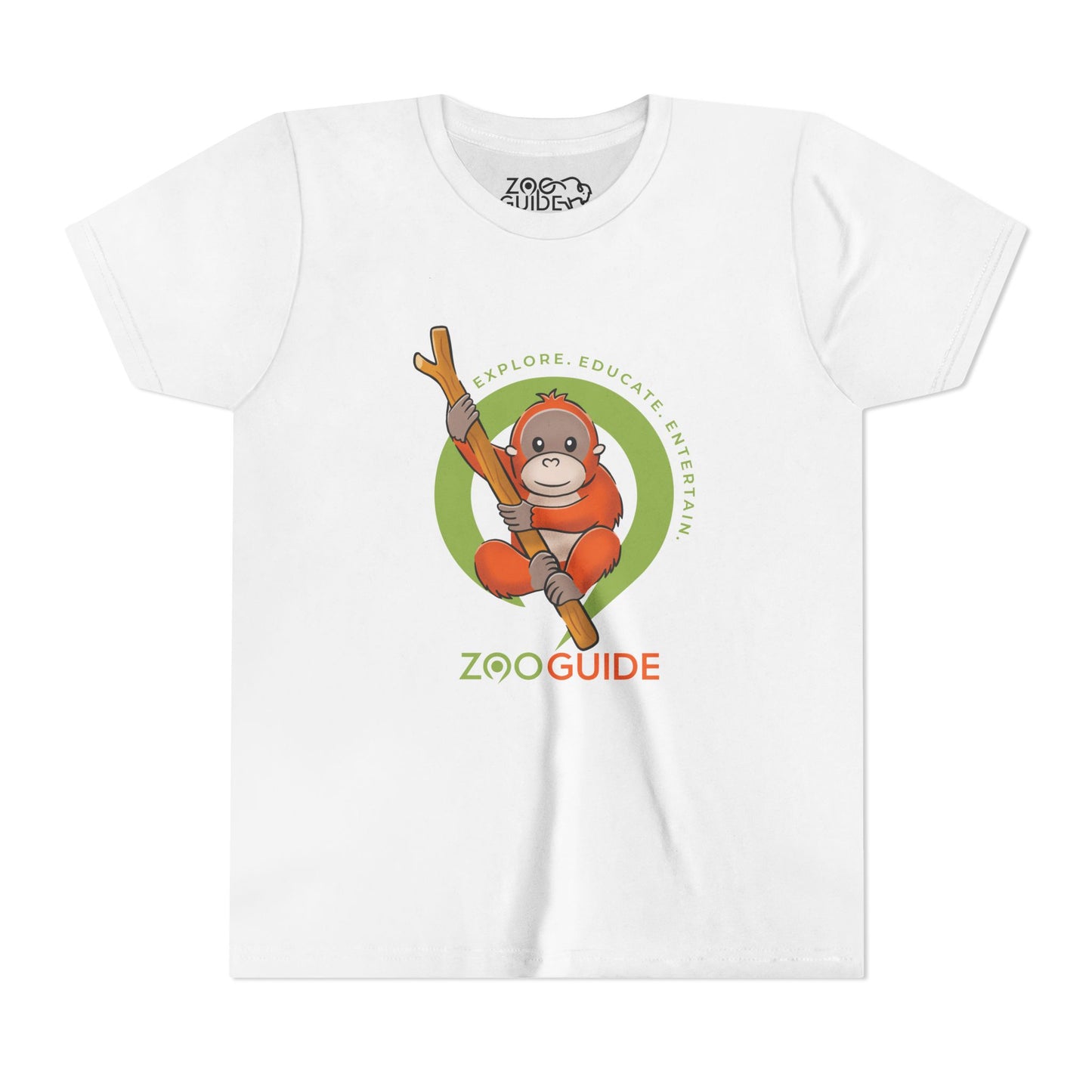 Orangutan in Tree in Zoo Guide™ Waypoint Icon Youth Tee Shirt by Zoo Guide™