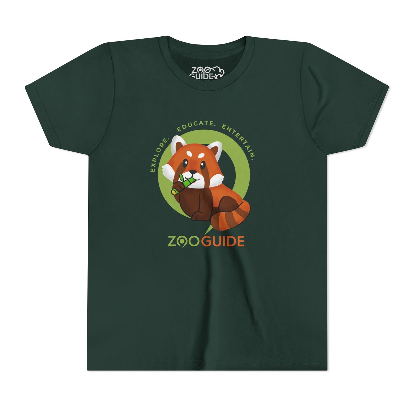 Red Panda Eating Bamboo in Zoo Guide™ Waypoint Icon Youth Tee Shirt by Zoo Guide™