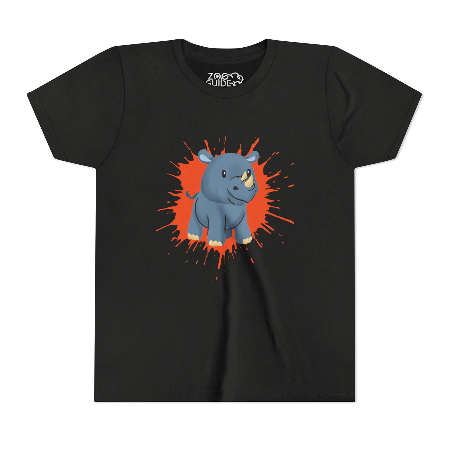 Rhino Color Splash Youth Tee Shirt by Zoo Guide™