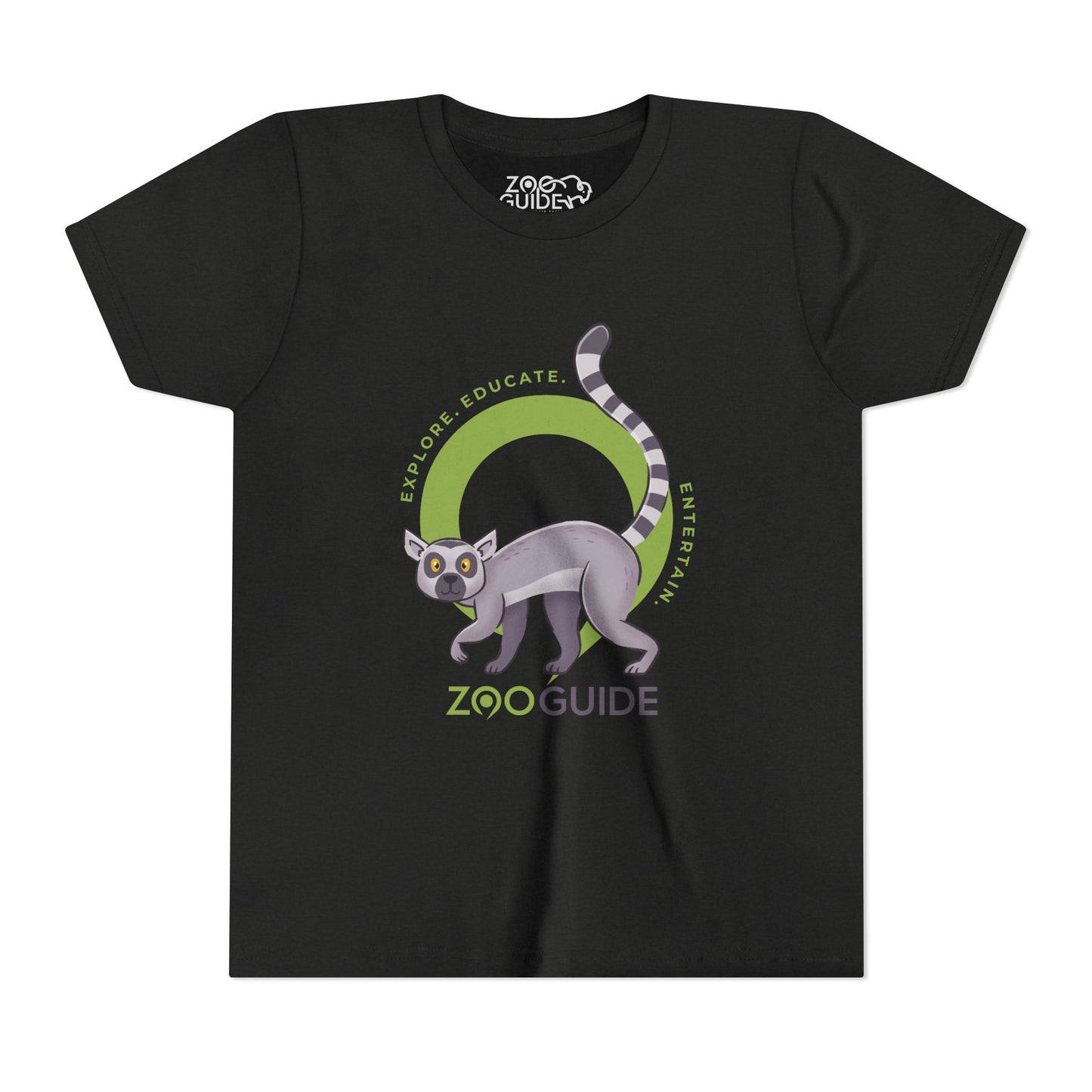 Ring-tailed Lemur in Zoo Guide™ Waypoint Icon Youth Tee Shirt by Zoo Guide™