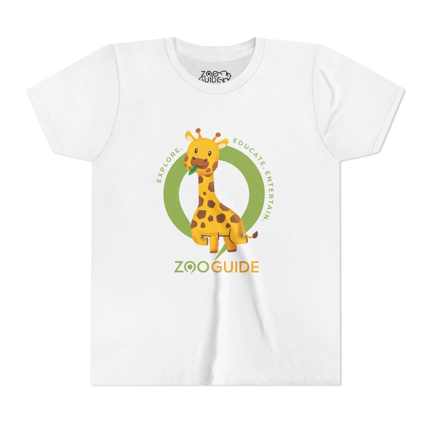 Giraffe Snacking in Zoo Guide™ Waypoint Icon Youth Tee Shirt by Zoo Guide™
