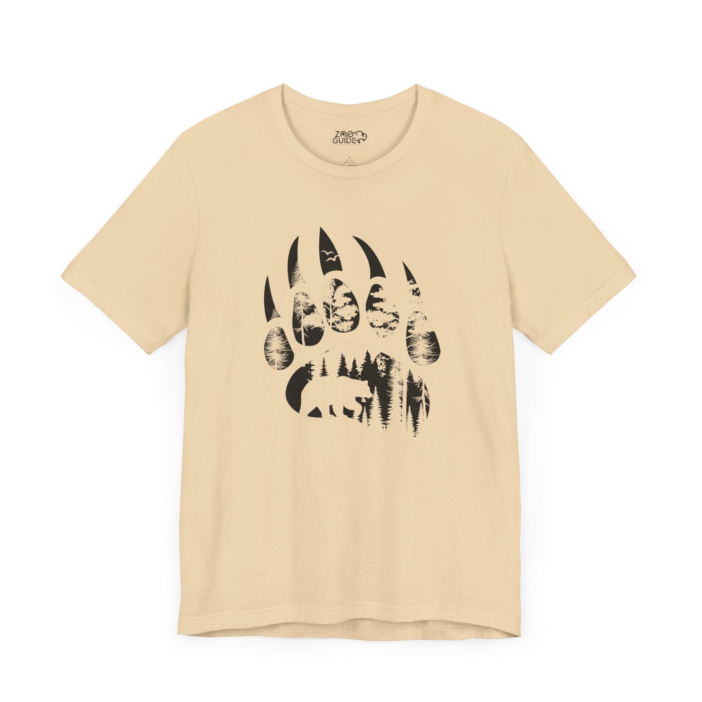 Bear Print Adult Unisex Tee Shirt by Zoo Guide™
