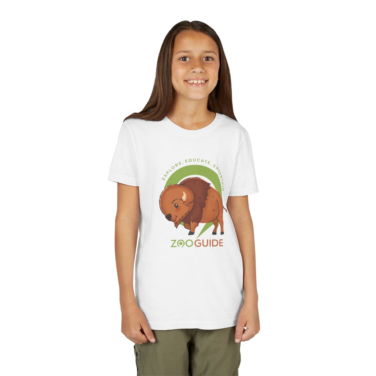 American Bison in Zoo Guide™ Waypoint Icon Youth Tee Shirt by Zoo Guide™