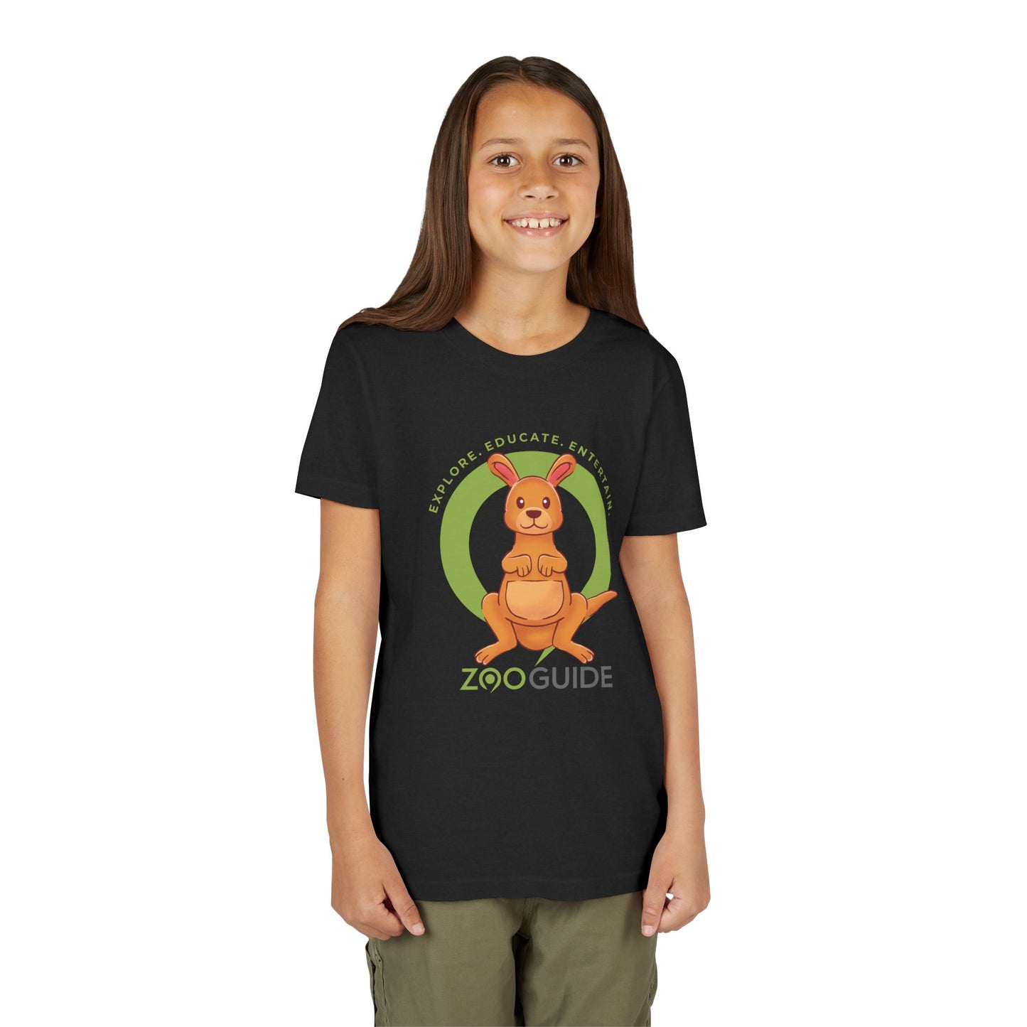 Red Kangaroo in Zoo Guide™ Waypoint Icon Youth Tee Shirt by Zoo Guide™