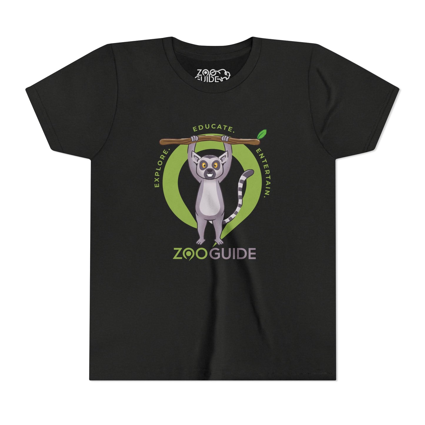 Ring-tailed Lemur "Hang in There" in Zoo Guide™ Waypoint Icon Youth Tee Shirt by Zoo Guide™