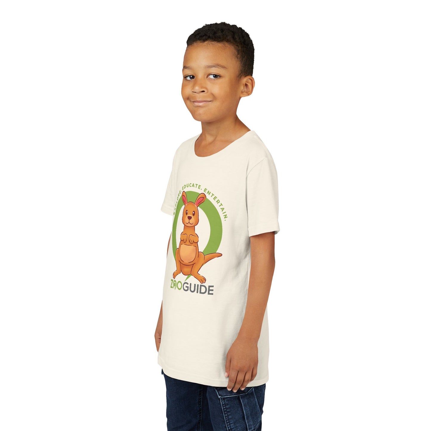 Red Kangaroo in Zoo Guide™ Waypoint Icon Youth Tee Shirt by Zoo Guide™