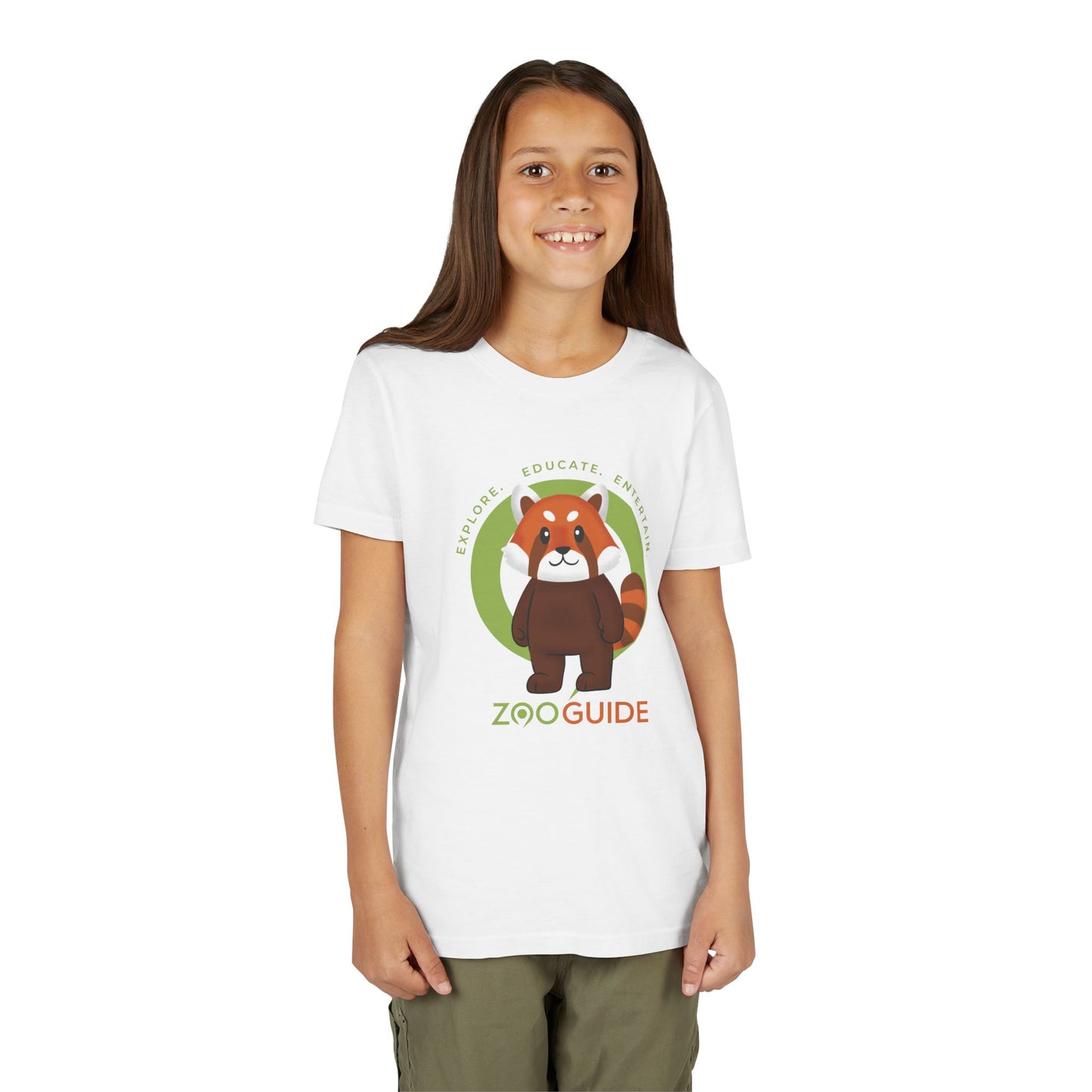 Red Panda Standing in Zoo Guide™ Waypoint Icon Youth Tee Shirt by Zoo Guide™