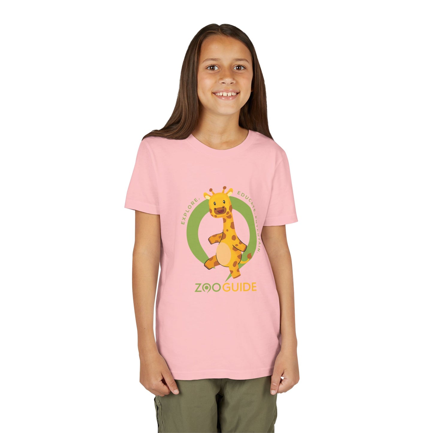 Giraffe Dancing in Zoo Guide™ Waypoint Icon Youth Tee Shirt by Zoo Guide™
