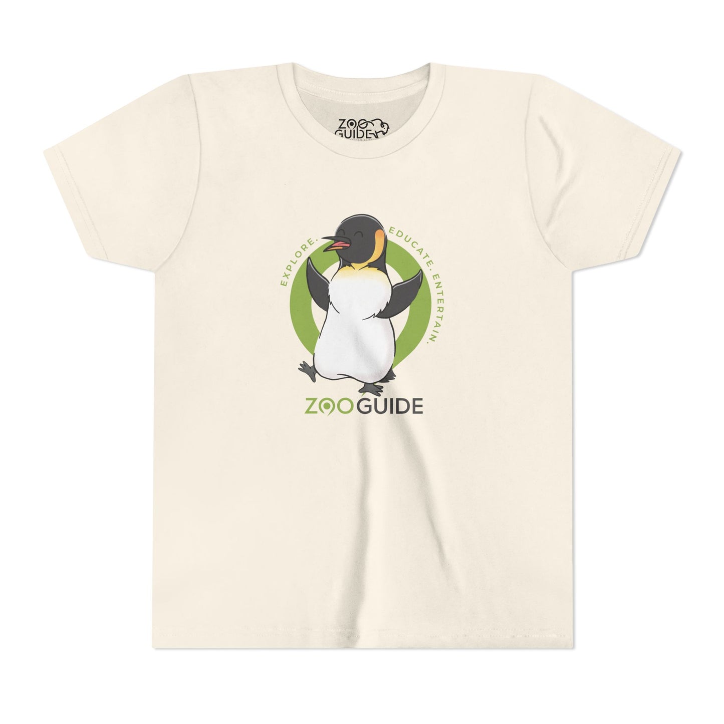 Happy King Penguin in Zoo Guide™ Waypoint Icon Youth Tee Shirt by Zoo Guide™