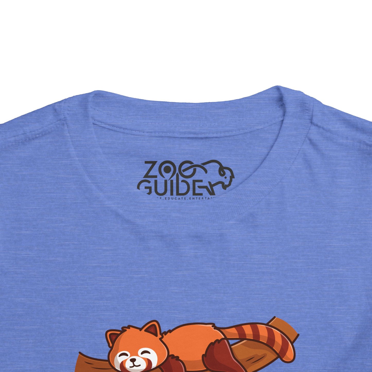 Red Panda Sleeping Kawaii Style Toddler Tee Shirt by Zoo Guide™