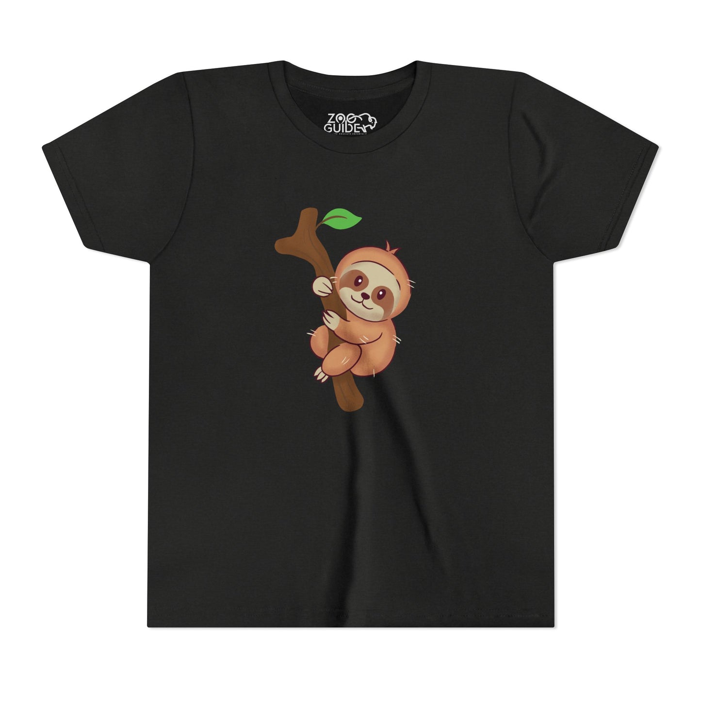 Sloth Tree Branch Youth Tee Shirt by Zoo Guide™