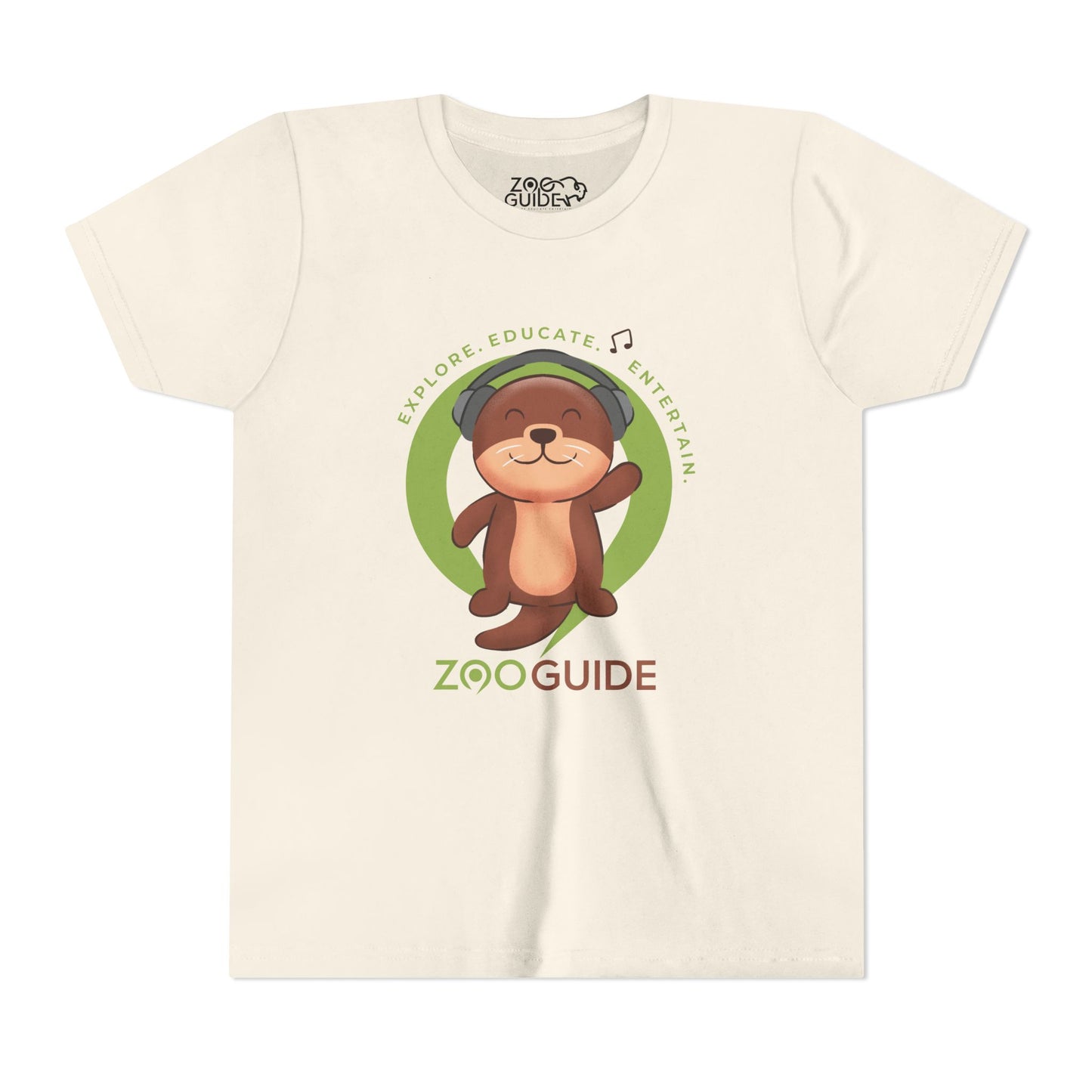 Asian Small Clawed Otter Jammin' in Zoo Guide™ Waypoint Icon Youth Tee Shirt by Zoo Guide™