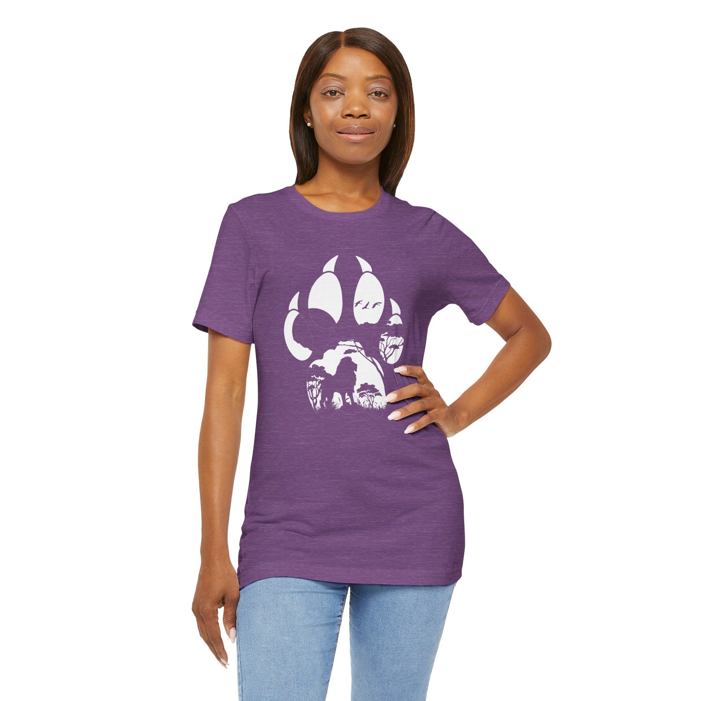 African Lion Print Adult Unisex Tee Shirt by Zoo Guide™