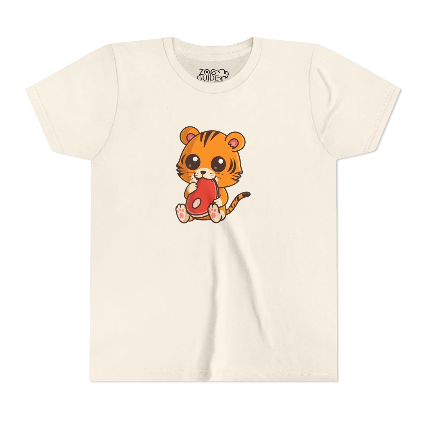 Tiger Snackn' Kawaii Style Youth Tee Shirt by Zoo Guide™