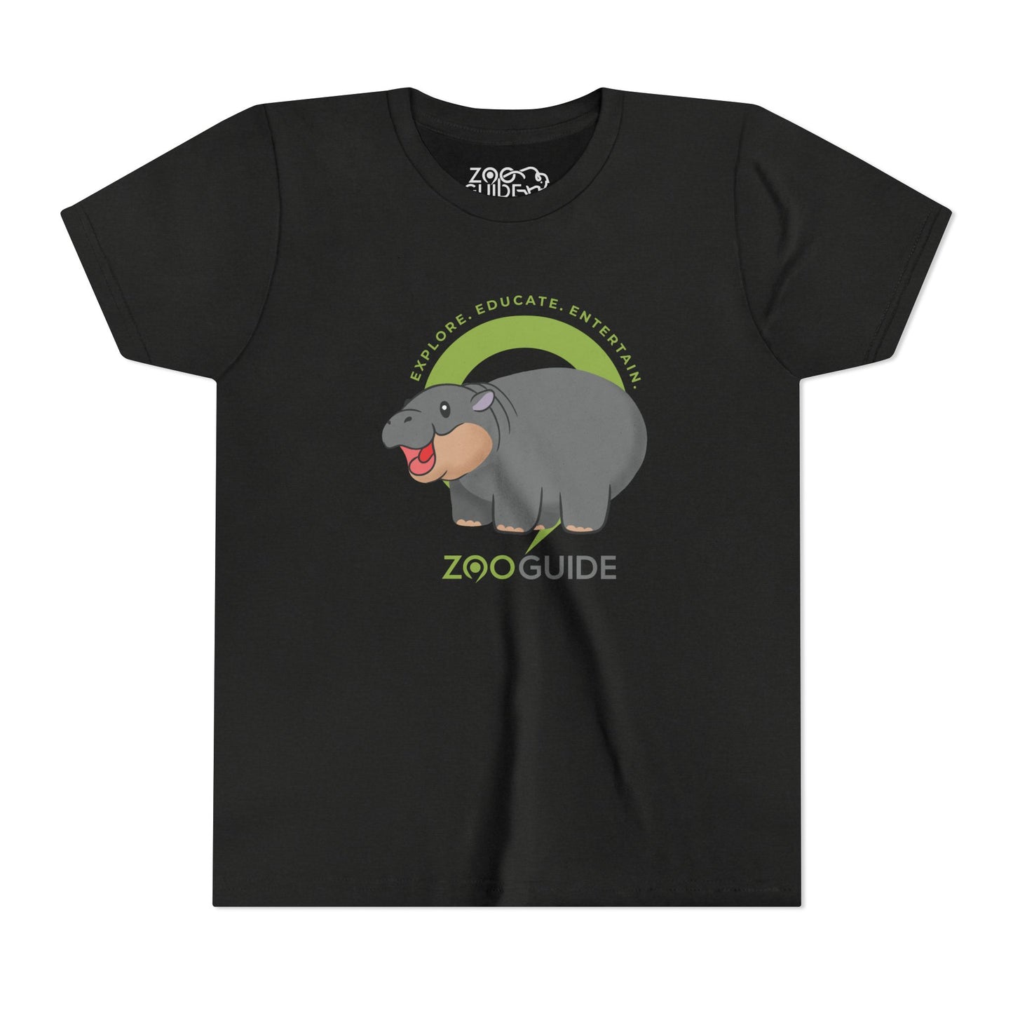 Pygmy Hippo Open Mouth in Zoo Guide™ Waypoint Icon Youth Tee Shirt by Zoo Guide™