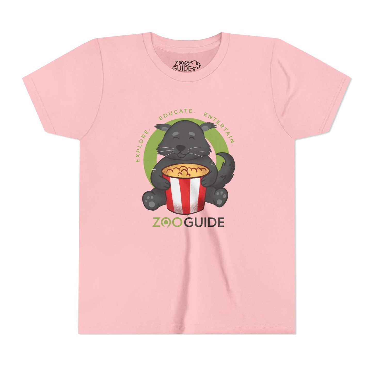 Binturong Eating Popcorn in Zoo Guide™ Waypoint Icon Youth Tee Shirt by Zoo Guide™
