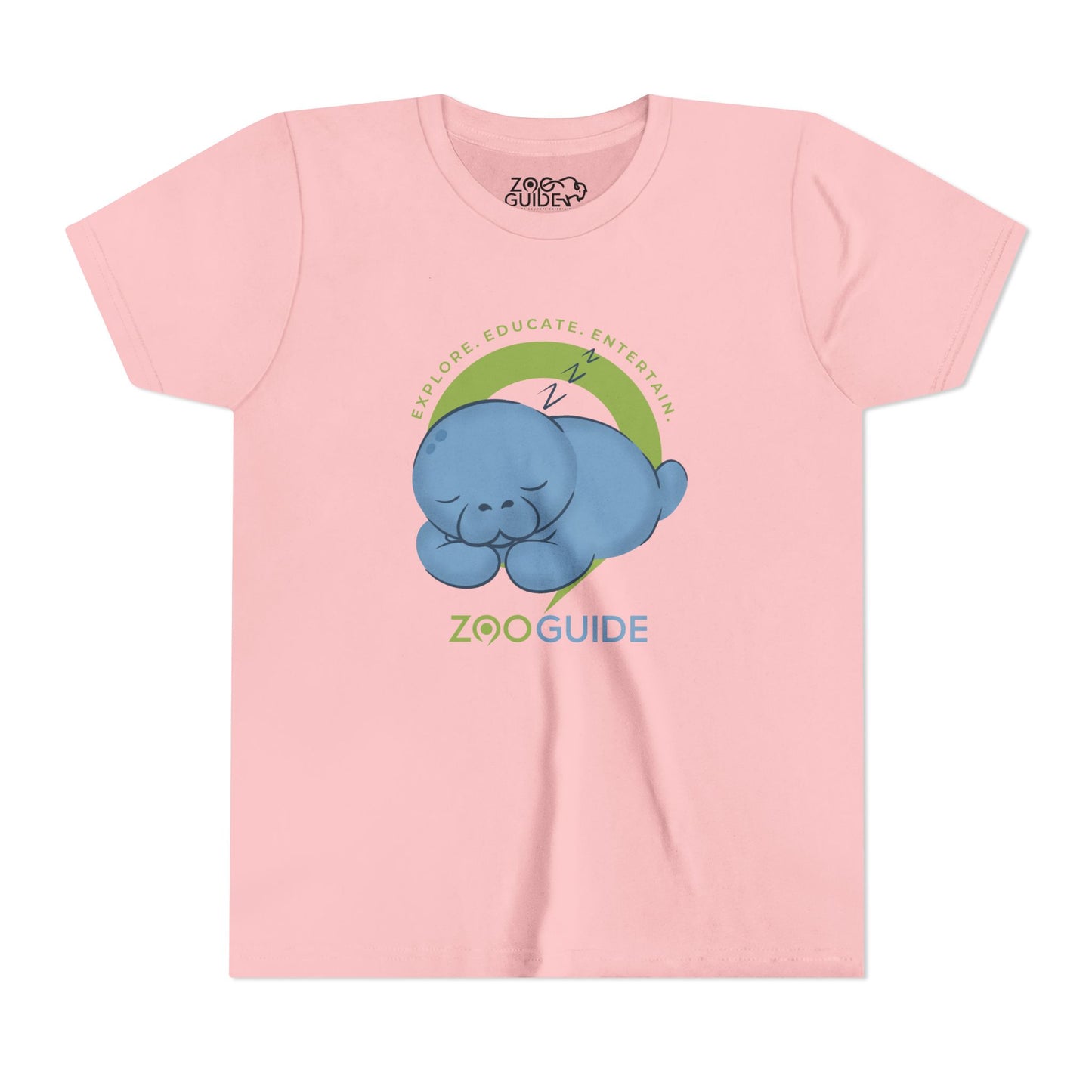 Manatee Sleepin' in Zoo Guide™ Waypoint Icon Youth Tee Shirt by Zoo Guide™
