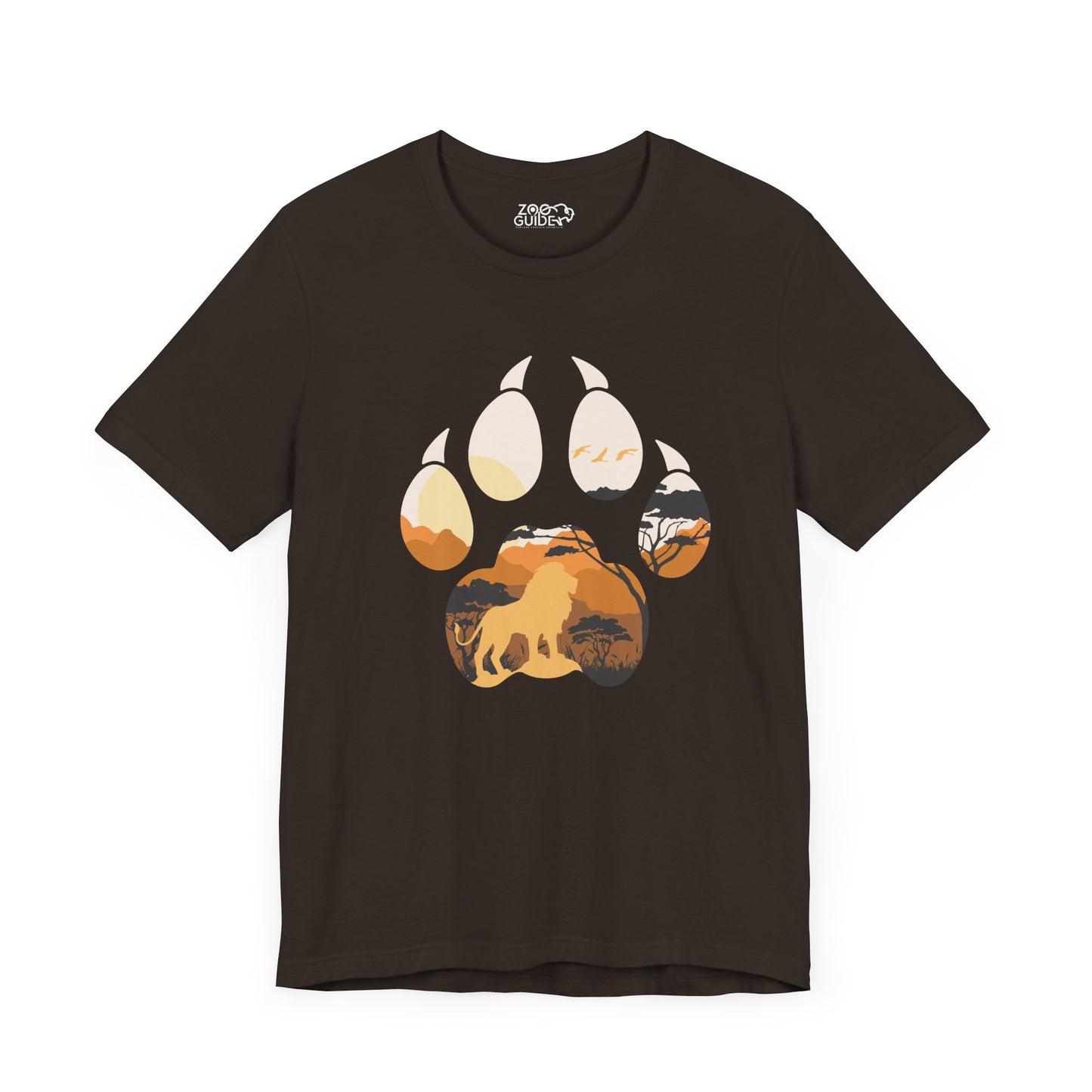 African Lion Print Adult Unisex Tee Shirt by Zoo Guide™