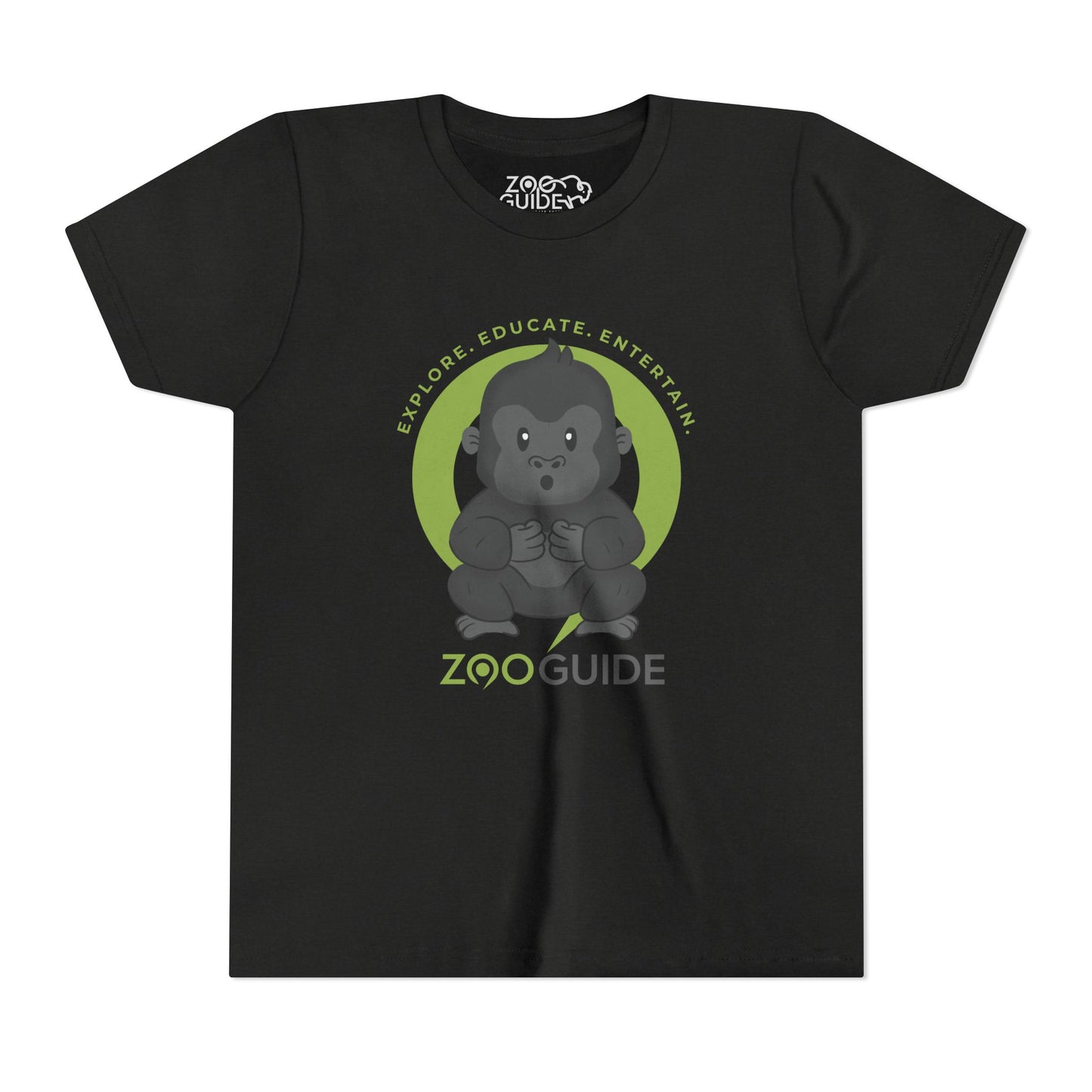 Gorilla Chest Thumping in Zoo Guide™ Waypoint Icon Youth Tee Shirt by Zoo Guide™