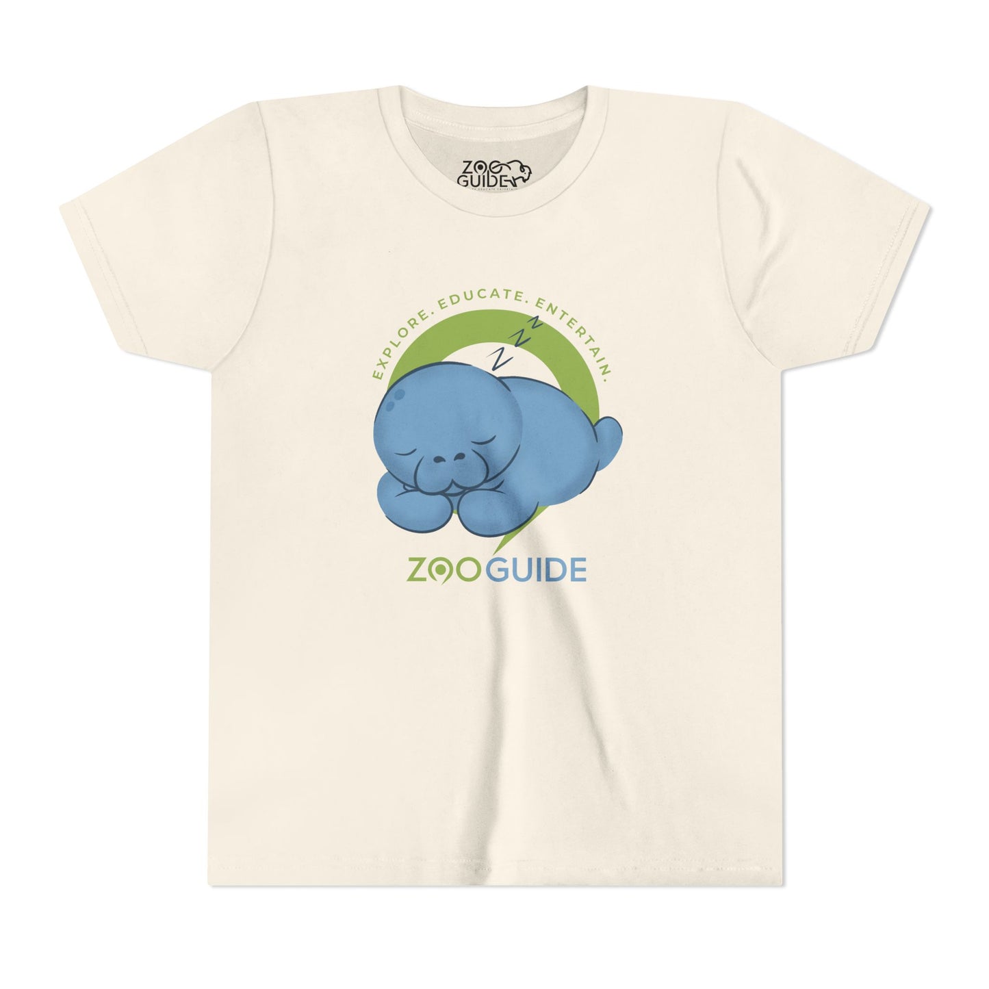 Manatee Sleepin' in Zoo Guide™ Waypoint Icon Youth Tee Shirt by Zoo Guide™