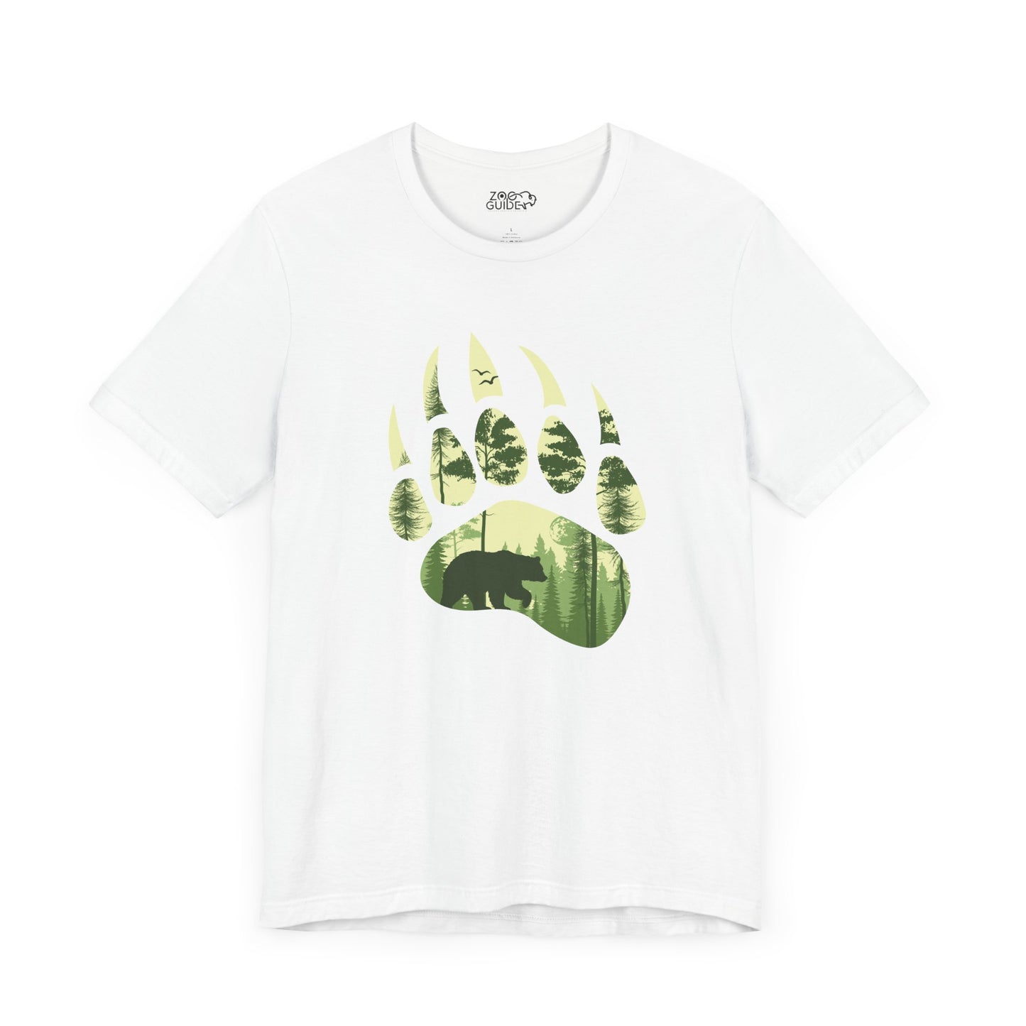 Bear Print Adult Unisex Tee Shirt by Zoo Guide™