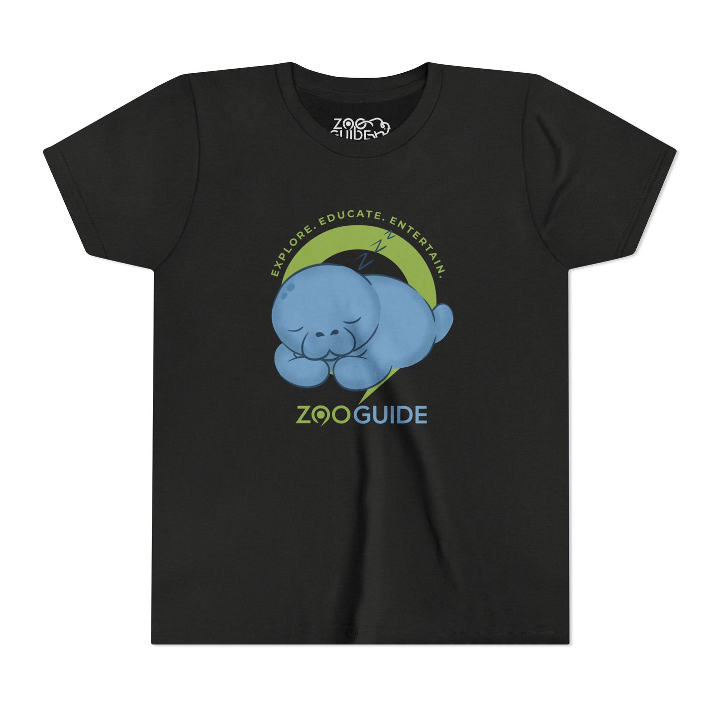 Manatee Sleepin' in Zoo Guide™ Waypoint Icon Youth Tee Shirt by Zoo Guide™