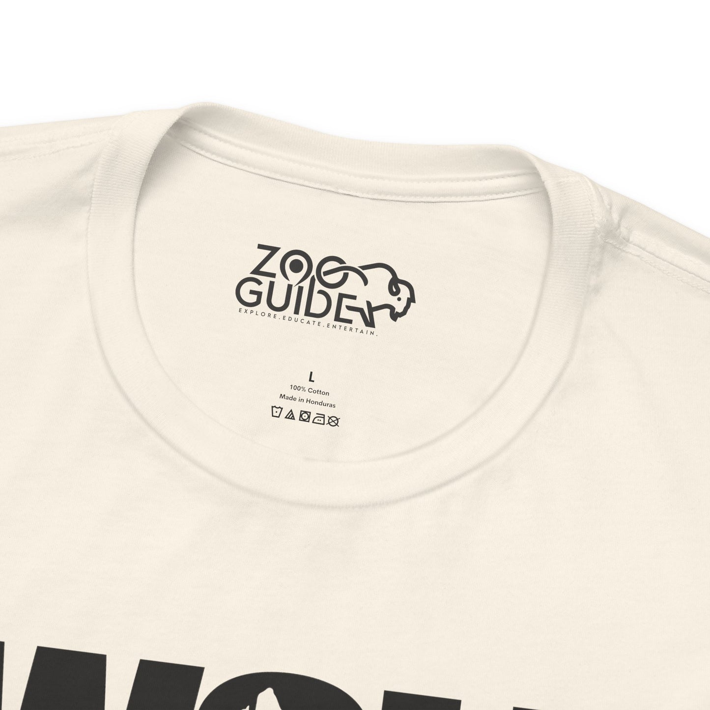 WOLF Adult Unisex Tee Shirt by Zoo Guide™