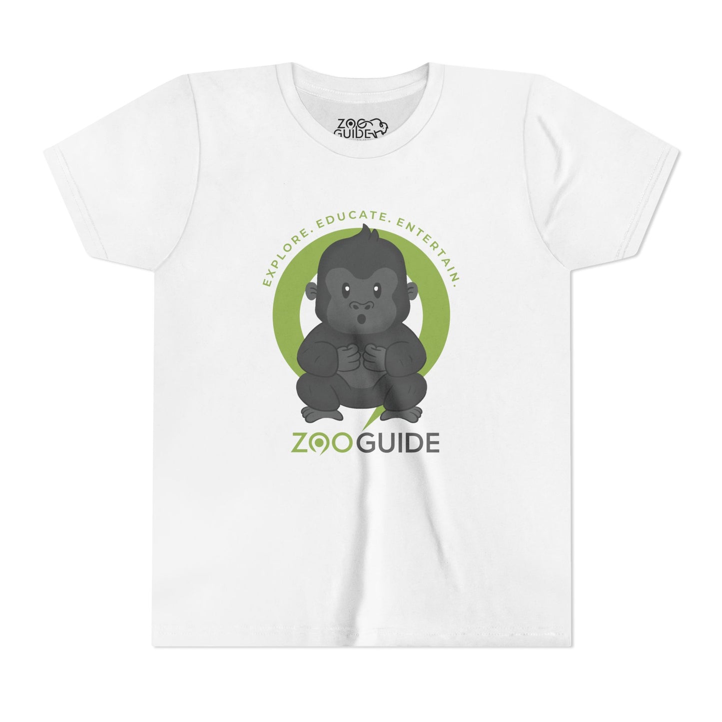 Gorilla Chest Thumping in Zoo Guide™ Waypoint Icon Youth Tee Shirt by Zoo Guide™