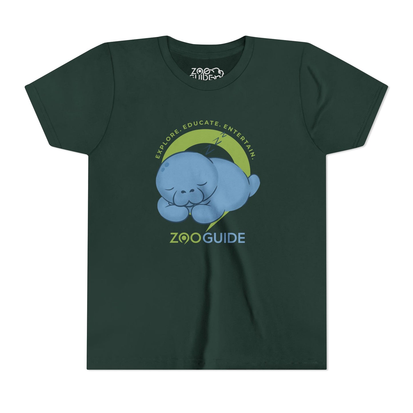 Manatee Sleepin' in Zoo Guide™ Waypoint Icon Youth Tee Shirt by Zoo Guide™