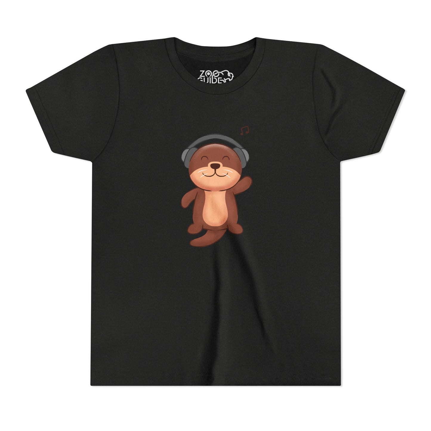 Asian Small Clawed Otter Jammin' Youth Tee Shirt by Zoo Guide™