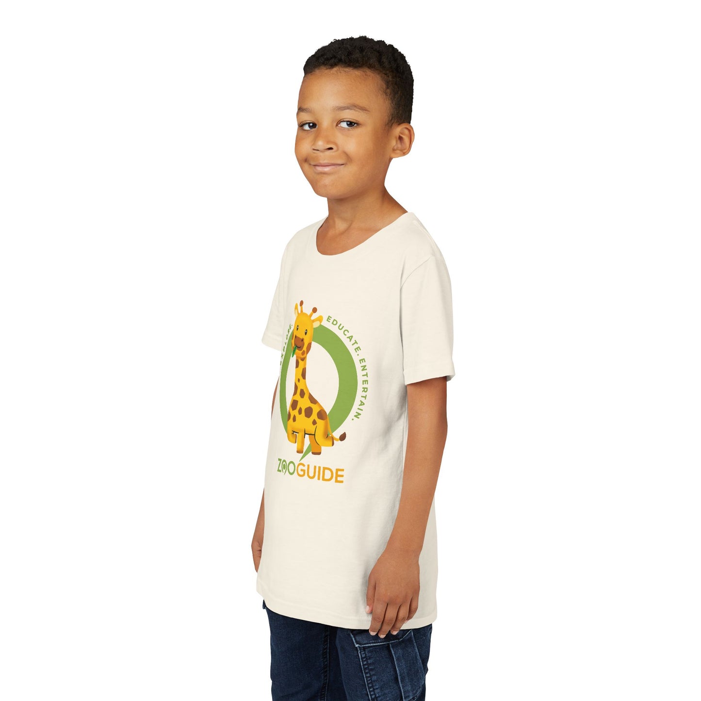 Giraffe Snacking in Zoo Guide™ Waypoint Icon Youth Tee Shirt by Zoo Guide™