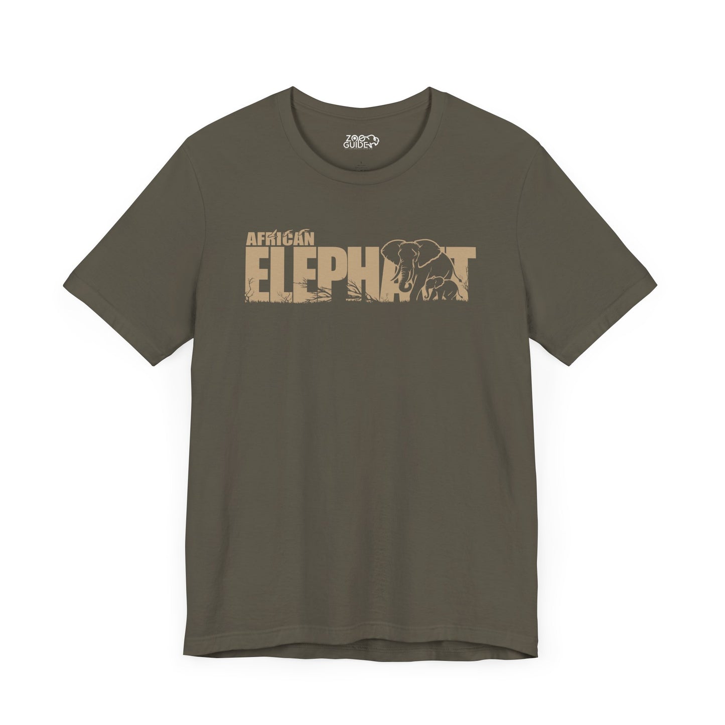AFRICAN ELEPHANT Adult Unisex Tee Shirt by Zoo Guide™