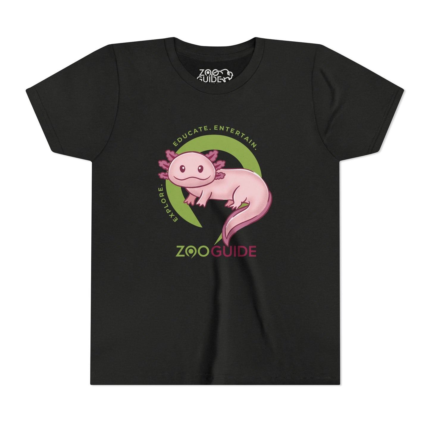 Axolotl in Zoo Guide™ Waypoint Icon Youth Tee Shirt by Zoo Guide™