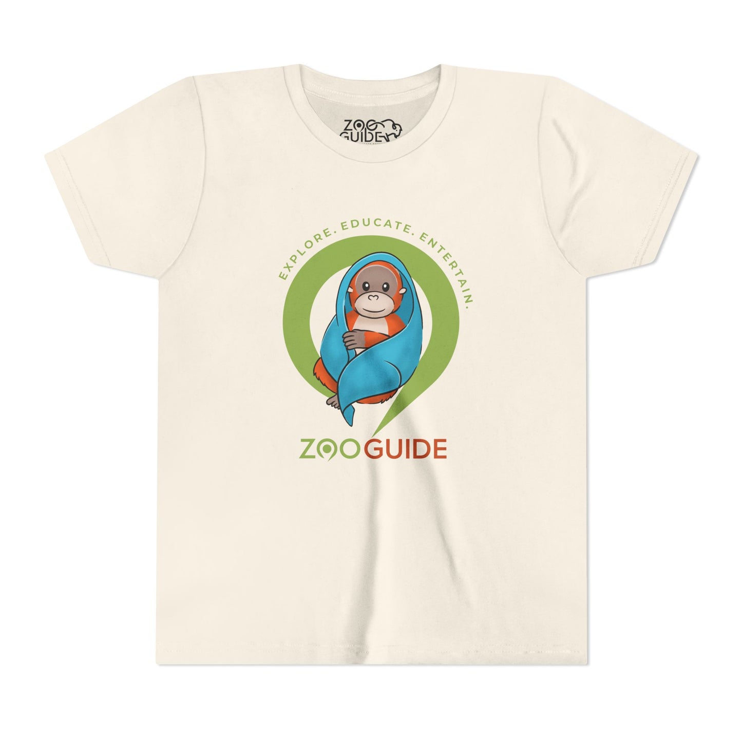 Orangutan in Blanket in Zoo Guide™ Waypoint Icon Youth Tee Shirt by Zoo Guide™